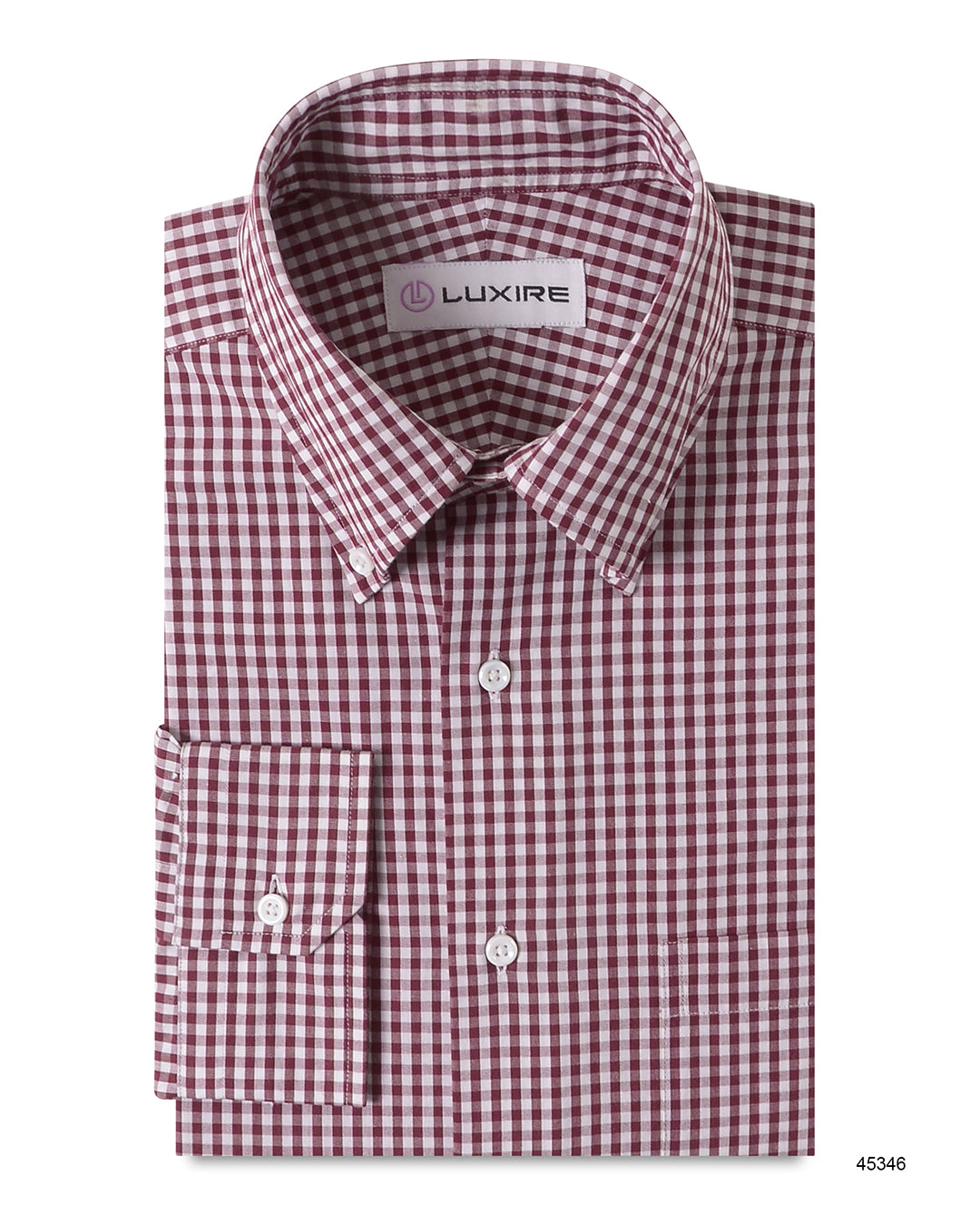 Brick Maroon Gingham Checks - 1