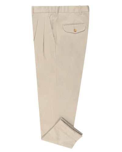 Soft Cream Cotton Twill Pant
