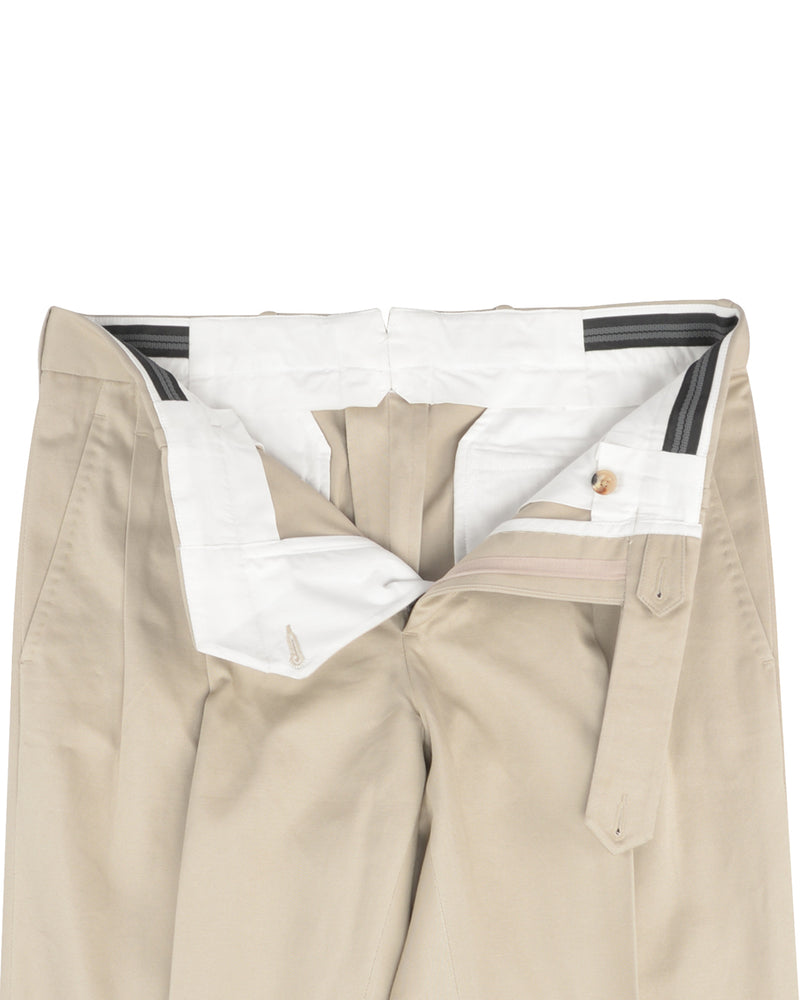 Soft Cream Cotton Twill Pant