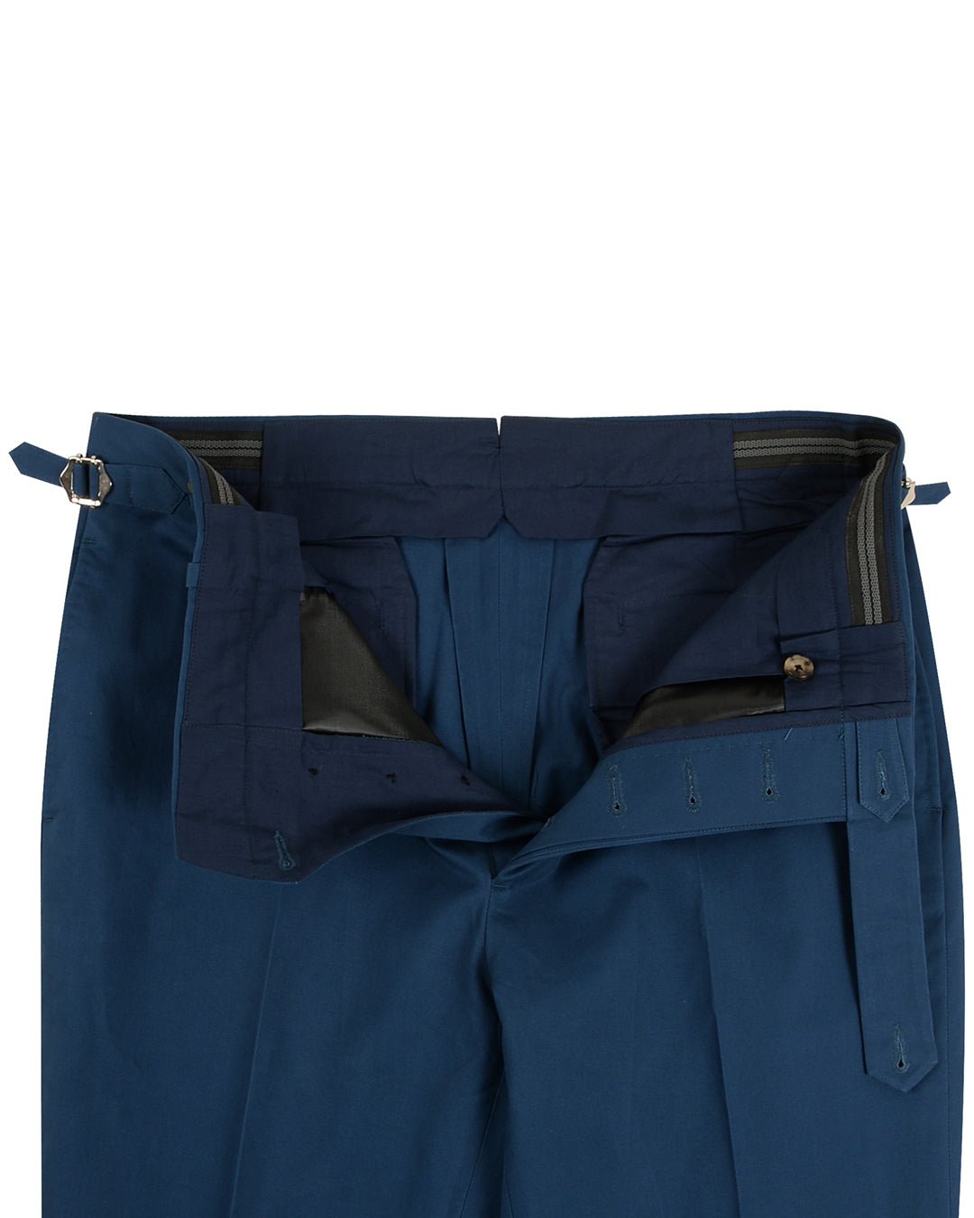 Soft Dark Blue Stretch Twill Pants - 3