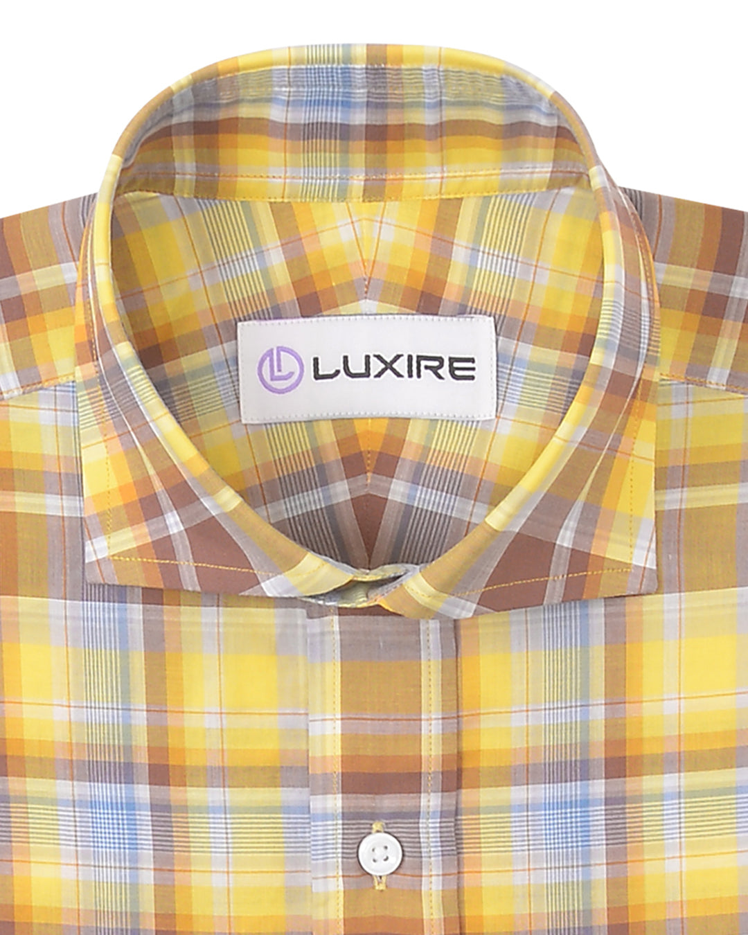 Summer Light Yellow Brown Madras Checks - 2