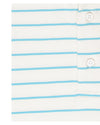 White Blue Striped Polo T-shirt