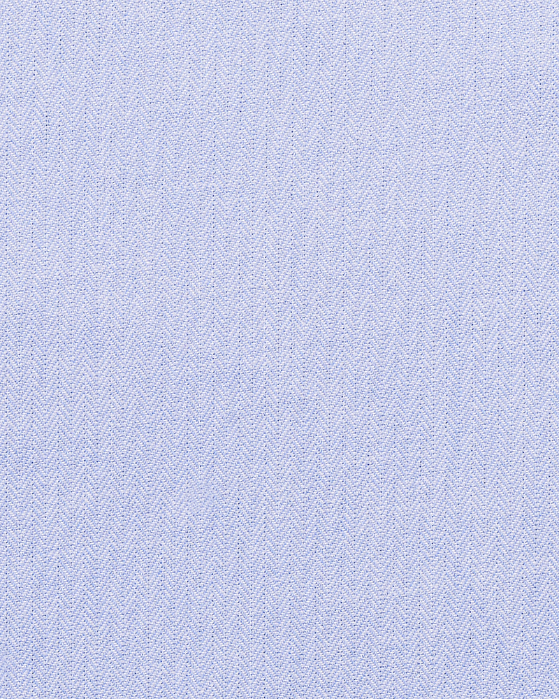 Sky Blue Herringbone Shirt