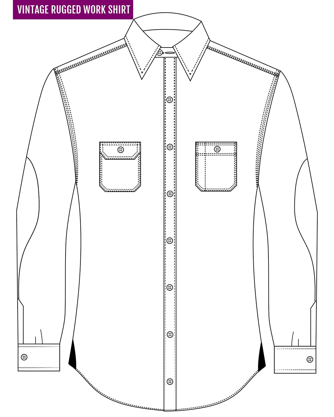 Red Twill Flannel Work Shirt - 6