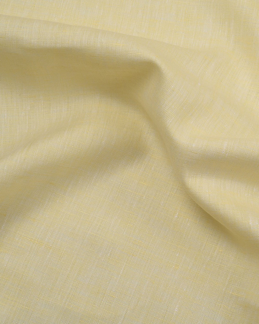 Pullover Shirt in Pale Yellow Linen - 3