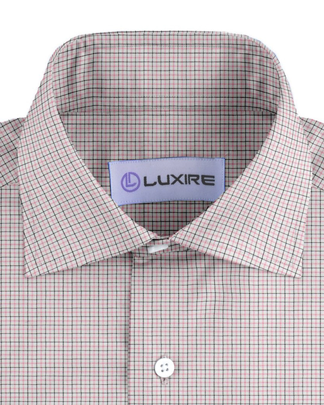 Pink Black Tattersall Checks on White - 2
