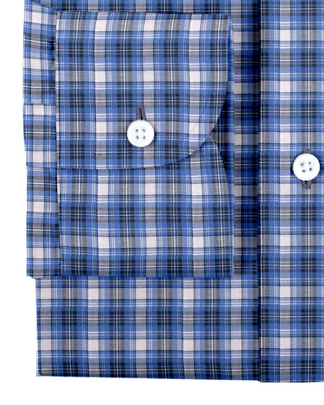 Blue Black White Madras Checks - 3
