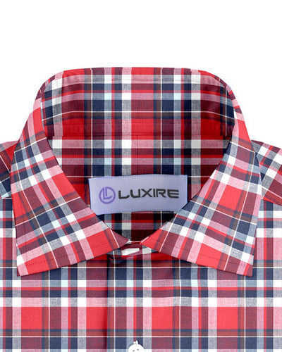 Bright Red Blue Madras Checks