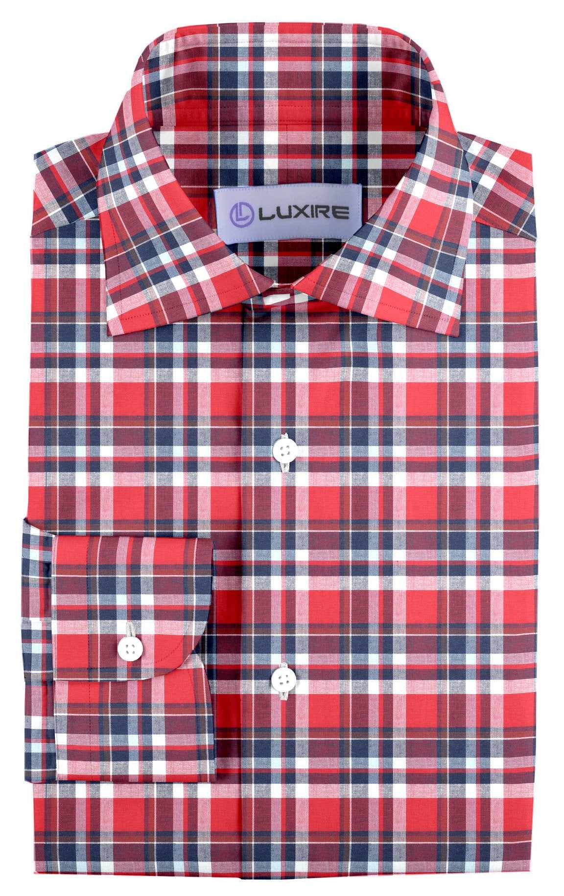 Bright Red Blue Madras Checks - 1