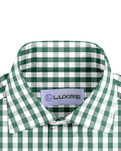 Green White Macro Gingham Checks