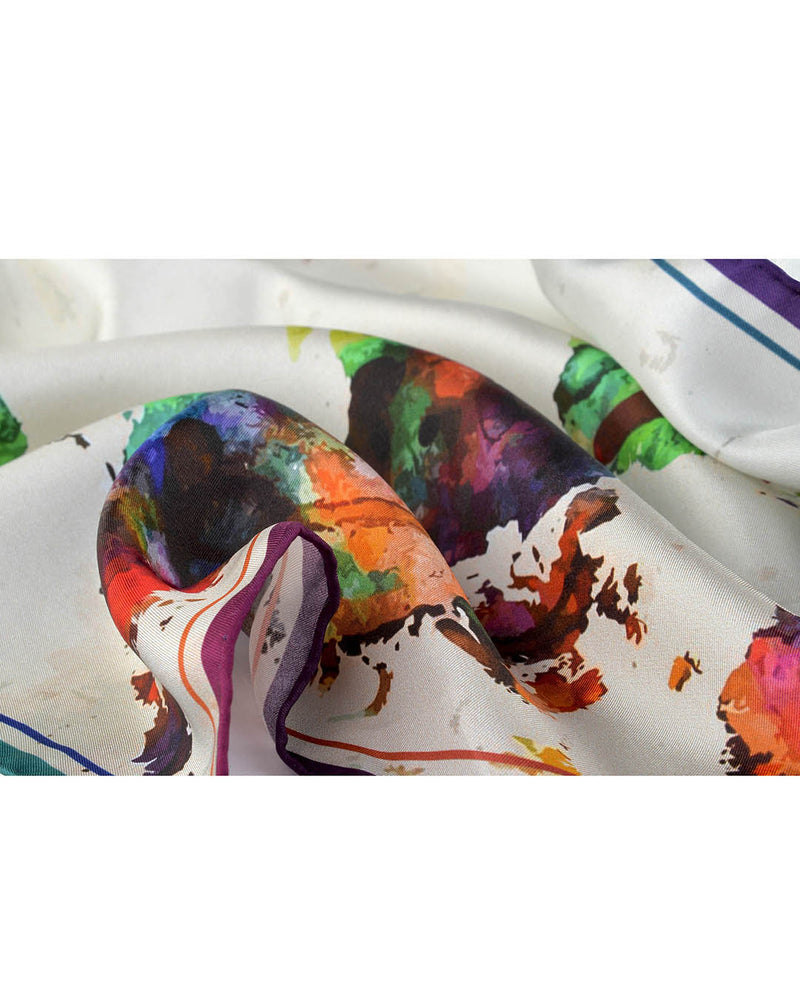 Pocket Square-Colored World