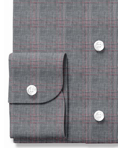 Linen: Grey Red Overchecks