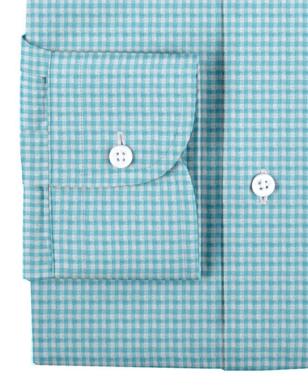 Linen:Aqua Blue Mini Gingham - 3