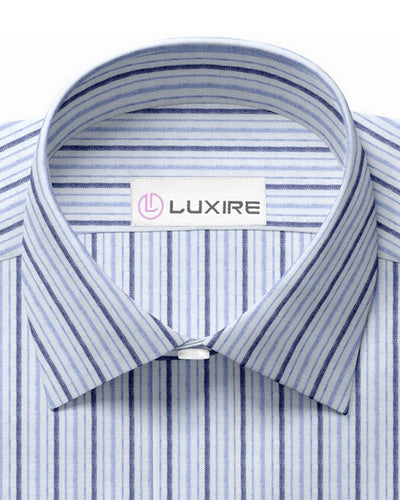 Linen: Shades Of Blue Pencil Stripes