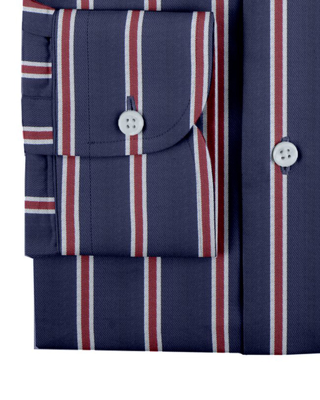 Navy Awning With Grey & Red Stripes - 3