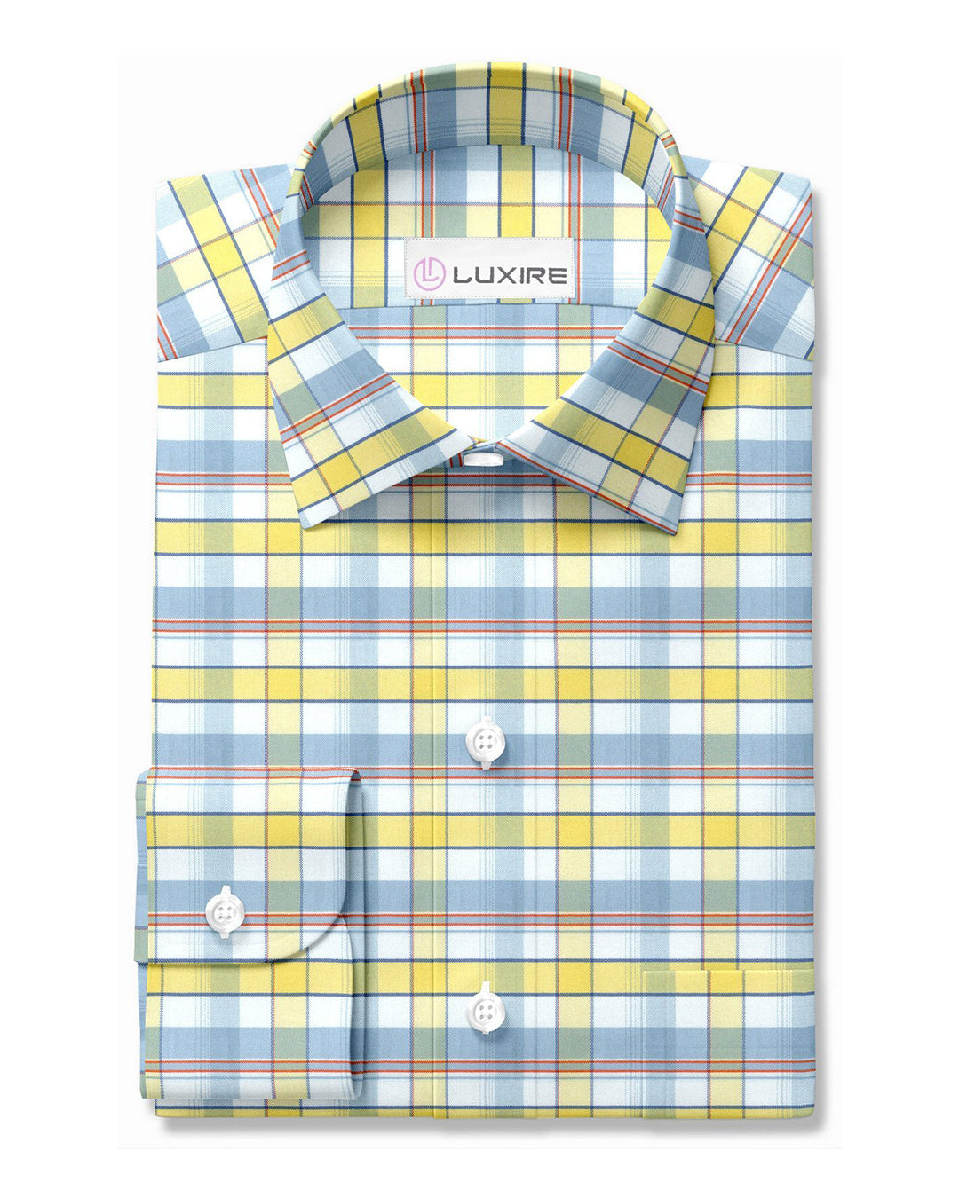 White Yellow Grey Oxford Checks - 1