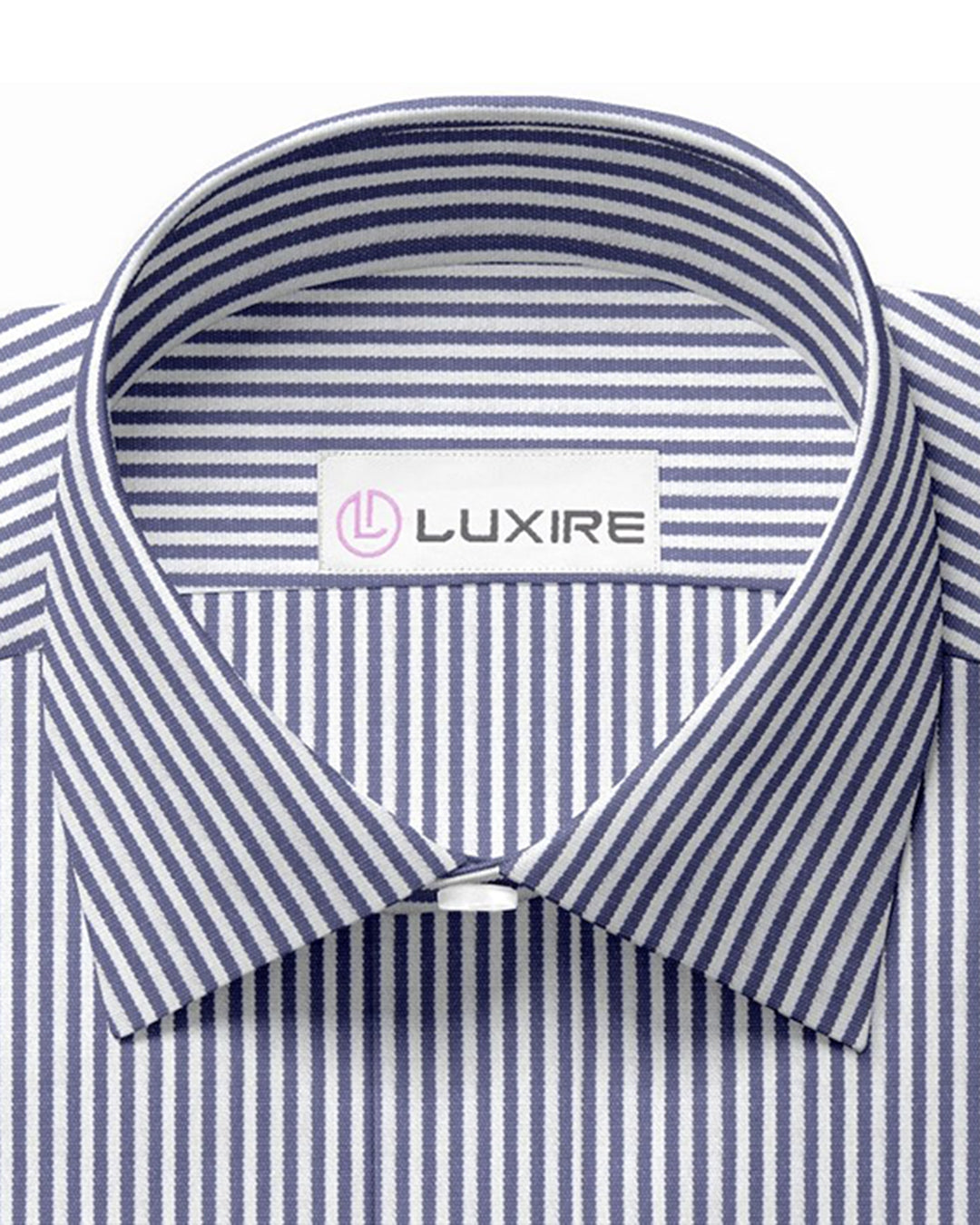 Blue Dress Stripes On White - 2