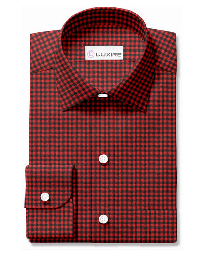Red Black Shepherd Checks Flannel