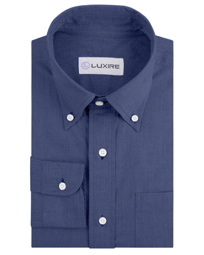 Deep Blue End on End Dress Shirt