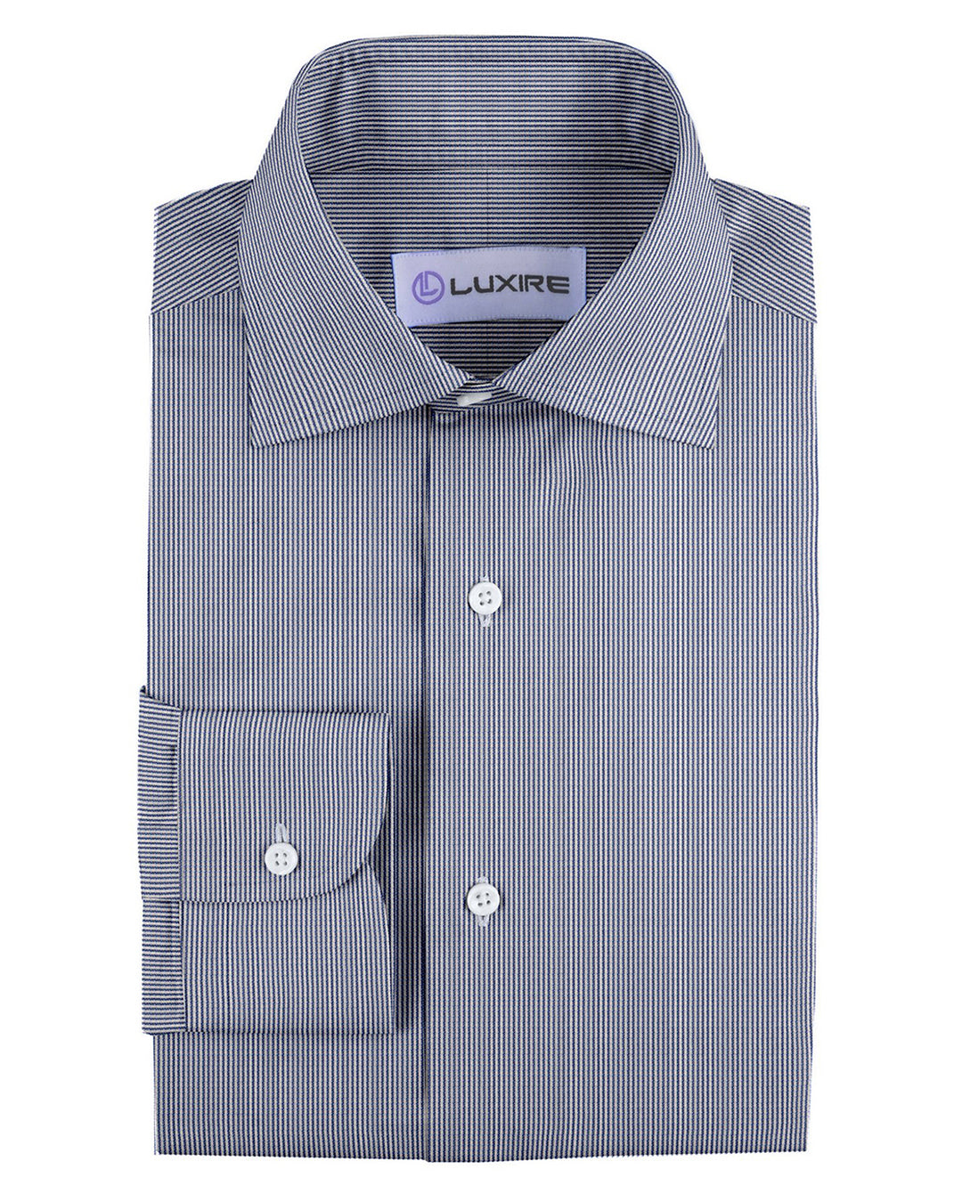 Albini: Dark Blue Dress Stripe - 1