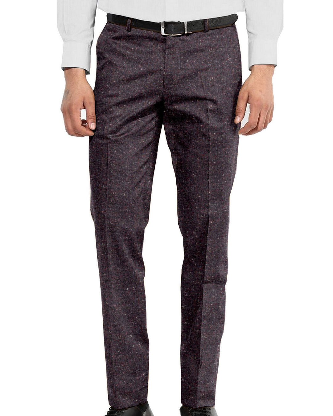 Molloy Plain Donegal Tweed Pants - Purple Blue - 1