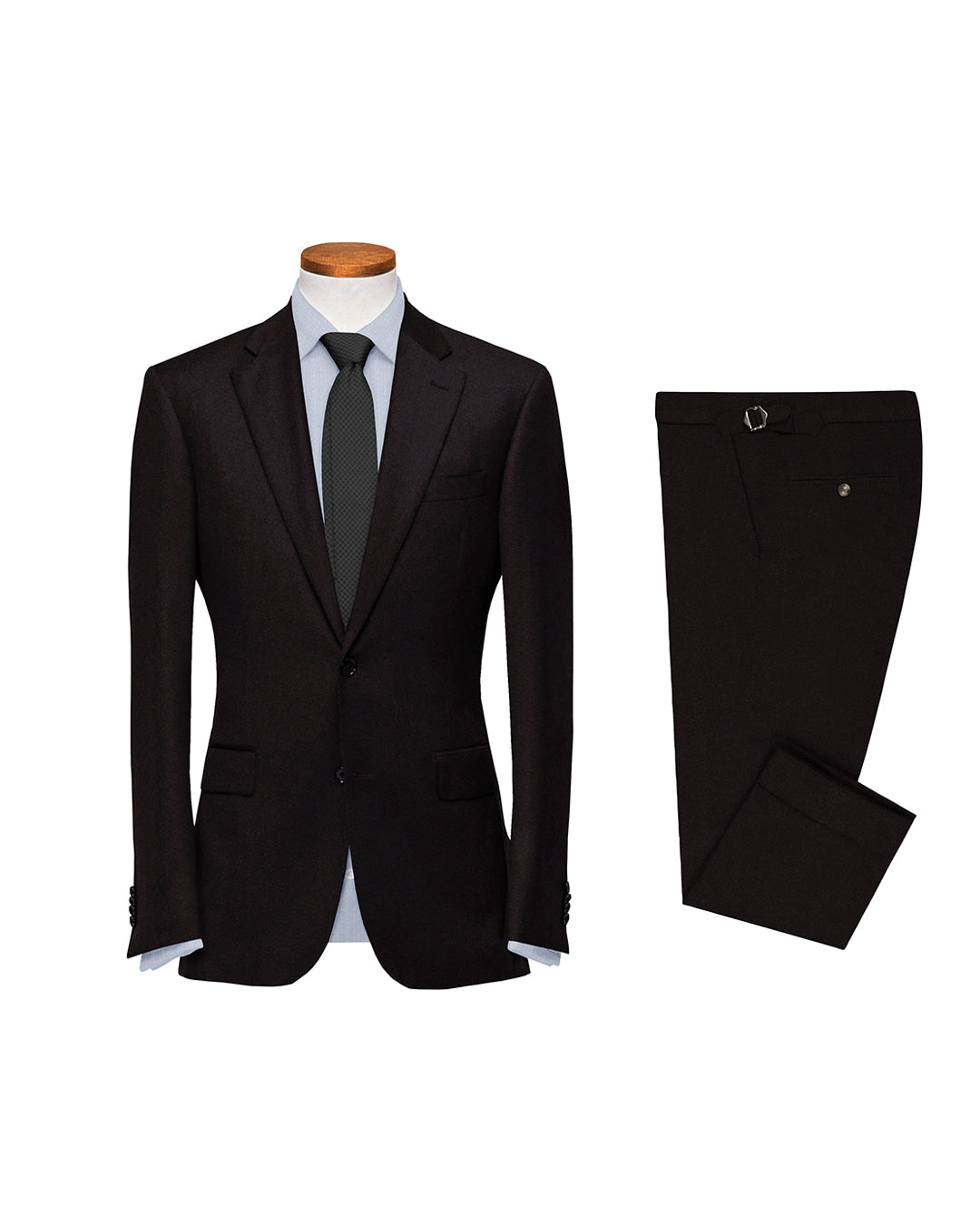 VBC Mahogany Brown Flannel Suit - 1