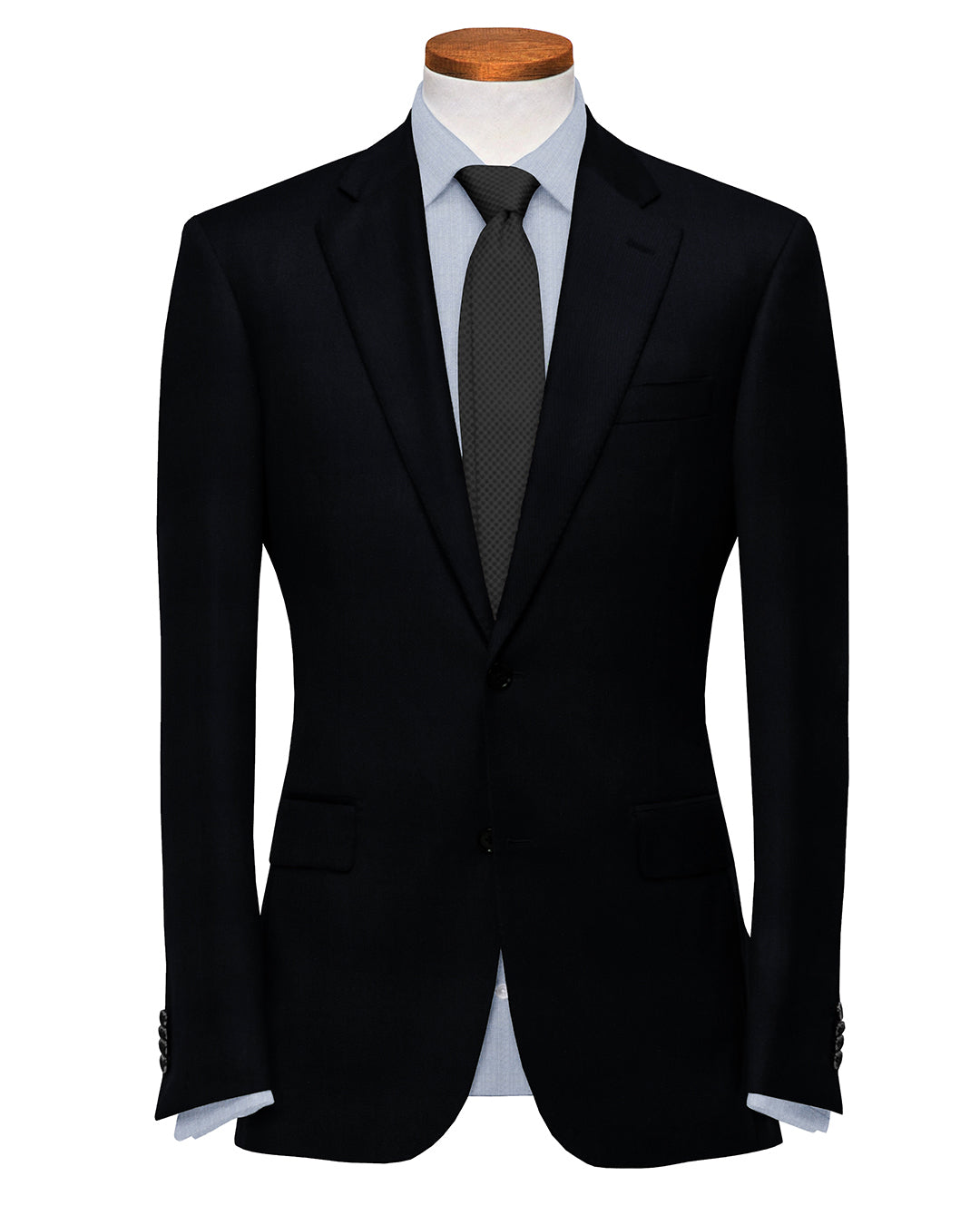 VBC: 100% Wool Dark Navy Twill Suit - 2