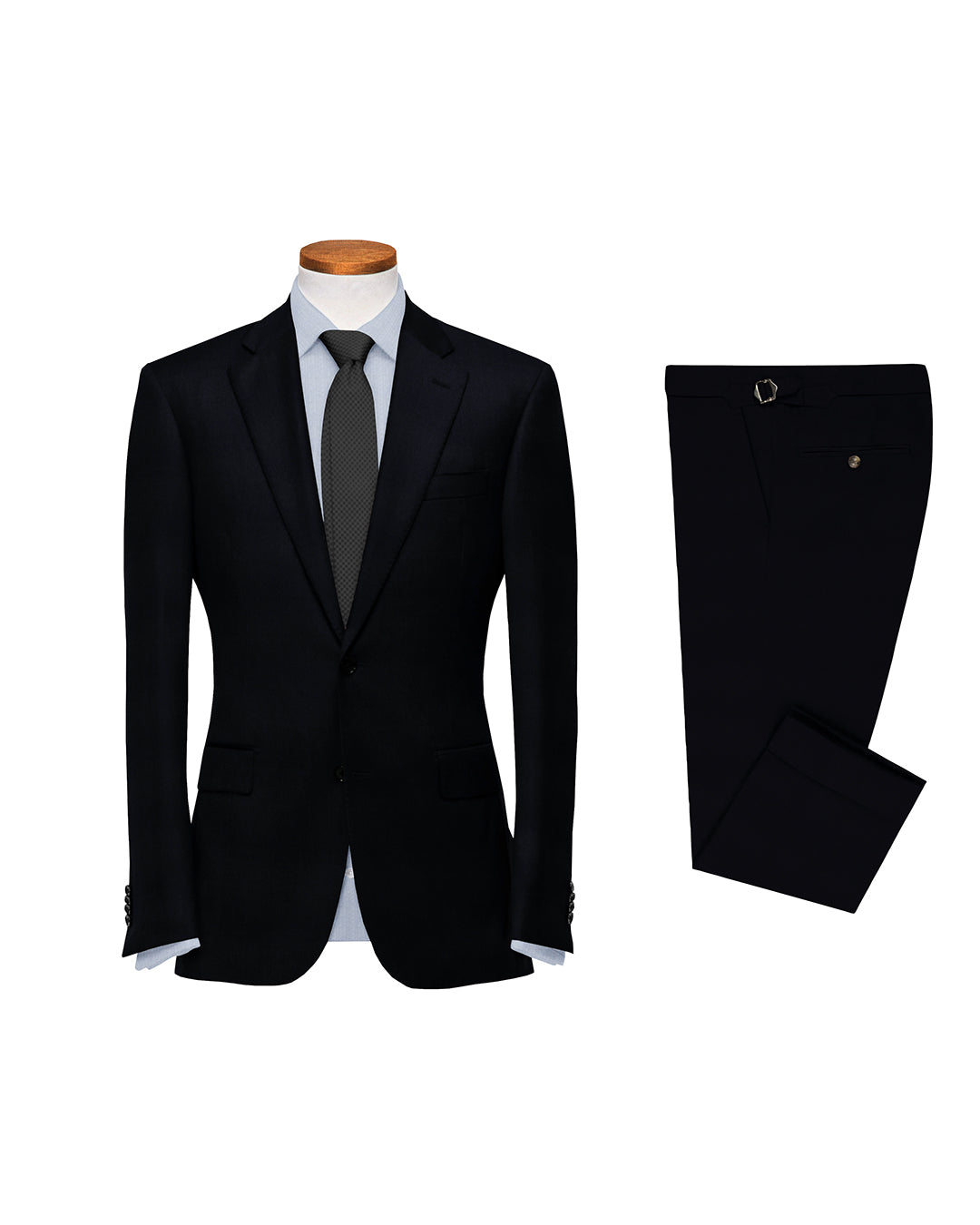 VBC: 100% Wool Dark Navy Twill Suit - 1