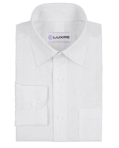 Grandi and Rubinelli White Textured Classic Shirt