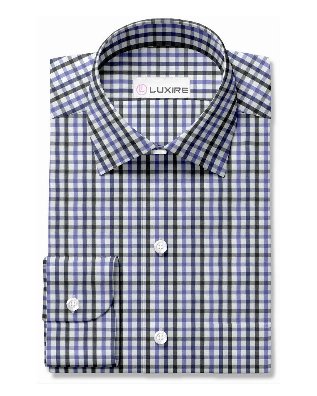 Friday Shirt:Purple Blue Black Tattersall - 1