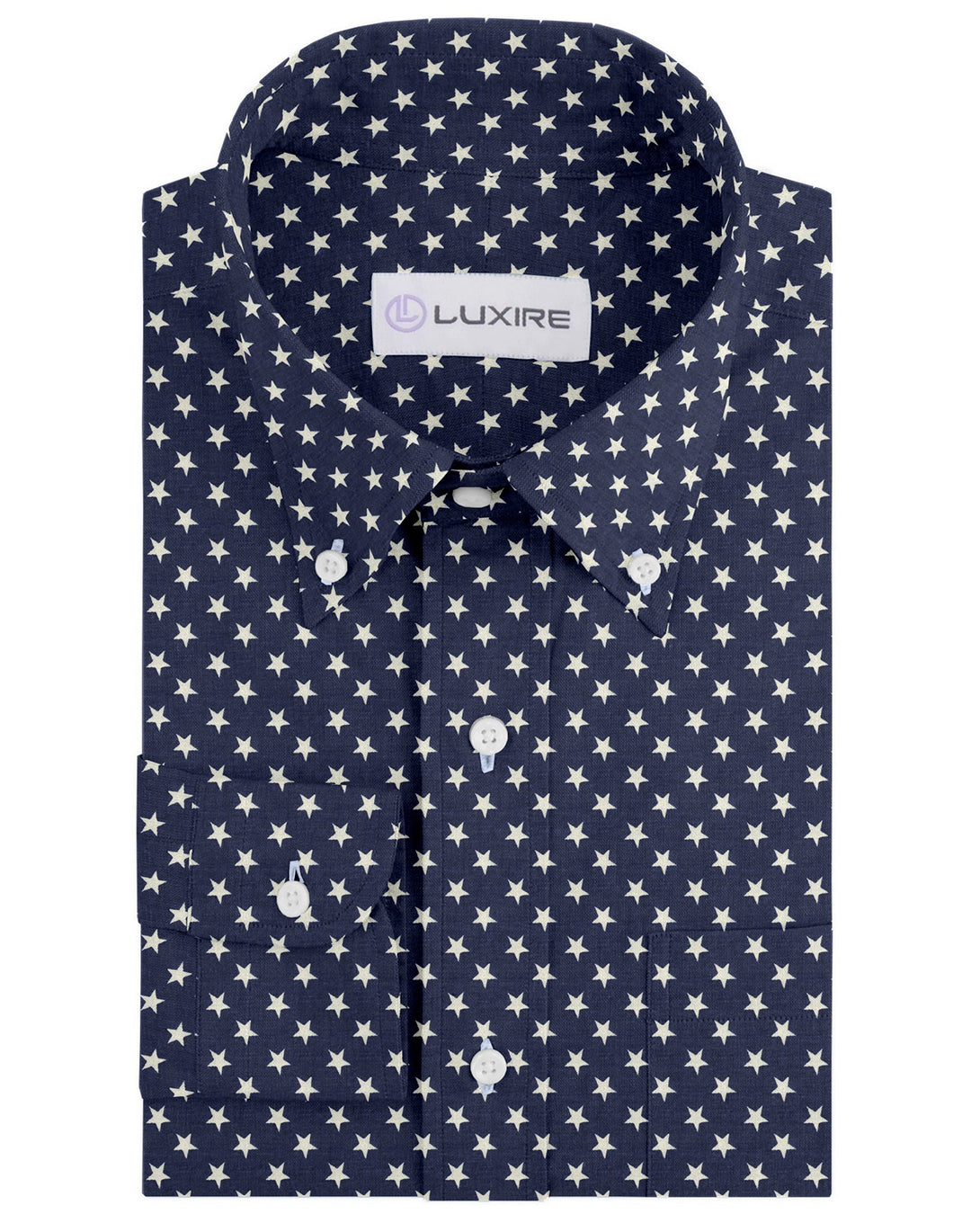 Indigo Denim Printed Stars - 1