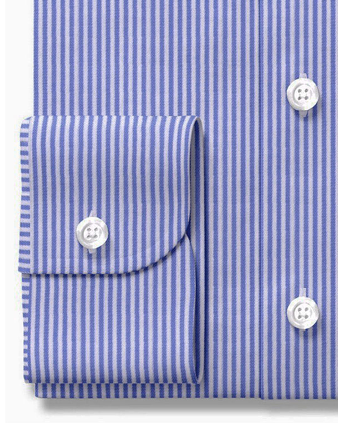 Mid Blue White Dress Stripes - 3