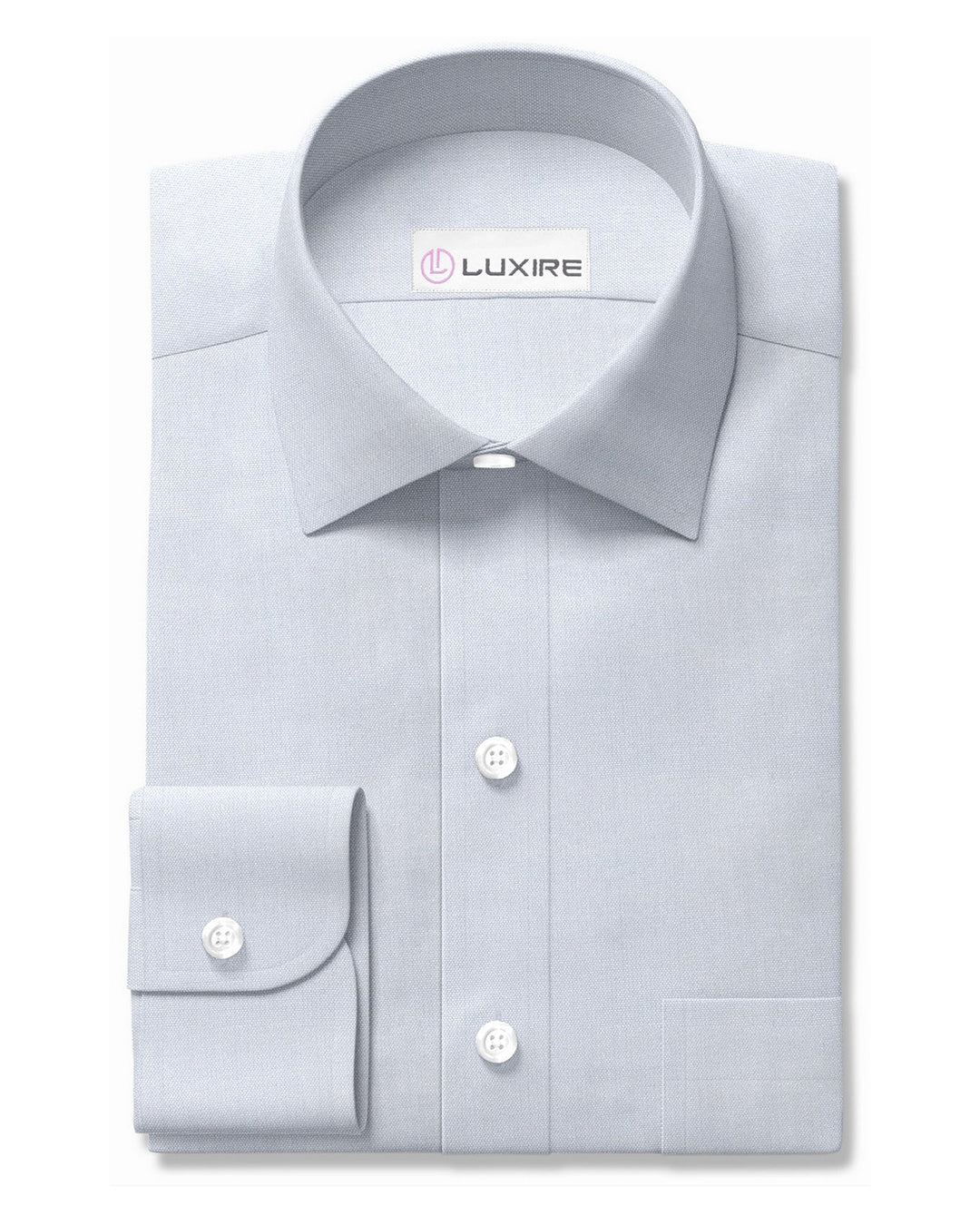 Zegna: Baby Blue Cotton Chambray - 1